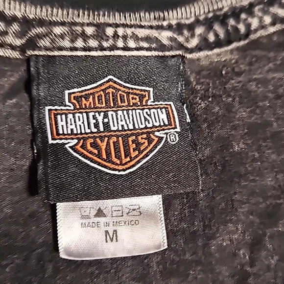 Harley-Davidson Rhinestone Skull T-Shirt - Picture 7 of 8